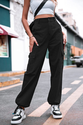 Plain High Waist Wide Leg Pants