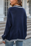 V Neck Open Button Knit Cardigan