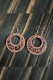 Western Style Hollowed Wood Earrings