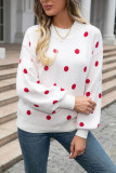 Polka Dot Knitting Pulllover Sweater