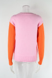 Colorblock Knitting Pullover Sweater