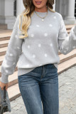 Polka Dot Knitting Pulllover Sweater
