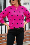 Polka Dot Knitting Pulllover Sweater