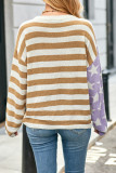 Star and Stripes Print Knitting Sweater