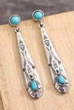Turquoise Oval Earrings MOQ 5pcs