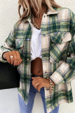 Plaid Button Up Pockets Shacket