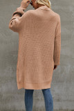 Plain Front Open Knitting Cardigan