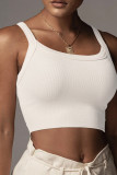 Sleeveless Spaghetti Knitting Crop Top