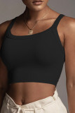 Sleeveless Spaghetti Knitting Crop Top