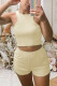 Plain Tank Top With Shorts 2pcs Set