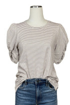Twist Knot Sleeves Stripes Top