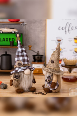 Plaid Coffee Bean Rudolf Doll MOQ 3PCS