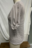 Twist Knot Sleeves Stripes Top