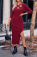 Crisscross Split Knitting Dress