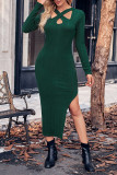 Crisscross Split Knitting Dress