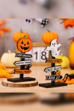 Halloween Wood Pumpkin Pendant MOQ 3PCs