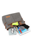 Plain Pockets Canvas Crossbody Bag MOQ 3pcs