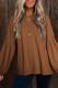 Orange Faux Knit Jacquard Puffy Long Sleeve Top