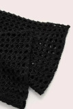 Eyelet Flare Sleeves Knitting Cover Up