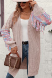 Fringe Sleeves Open Long Sweater Cardigans