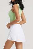 Plain Rib Crop Tank Top With Padding
