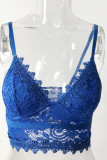 Plain Full Lace V Neck Bracelet Crop Top