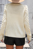 Plain Pom Pom Knit Open Cardigan