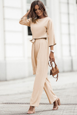 Apricot Date Night Jumpsuit