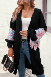 Fringe Sleeves Open Long Sweater Cardigans