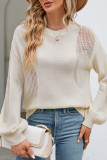 Plain Hollow Out Knit Pullover Sweaters