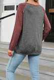 Plain Crew Neck Long Sleeves Jersey Top