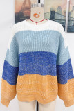 Colorblock Splicing Knitting Sweater