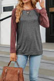 Plain Crew Neck Long Sleeves Jersey Top