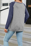 Plain Crew Neck Long Sleeves Jersey Top