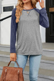 Plain Crew Neck Long Sleeves Jersey Top