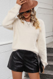 Lace Crochet Fleece Knitting Sweater