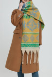 Cable Knit Jacquard Scarf