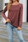 Plain Crew Neck Long Sleeves Jersey Top