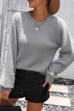 Lace Crochet Fleece Knitting Sweater