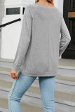 Plain Crew Neck Long Sleeves Jersey Top