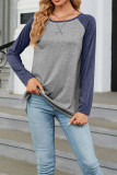 Plain Crew Neck Long Sleeves Jersey Top