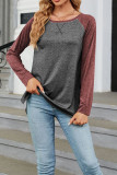 Plain Crew Neck Long Sleeves Jersey Top