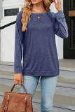 Plain Crew Neck Long Sleeves Jersey Top