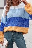 Colorblock Splicing Knitting Sweater