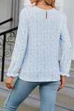 Floral Print Puff Long Sleeves Top