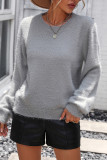 Lace Crochet Fleece Knitting Sweater