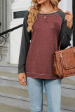Plain Crew Neck Long Sleeves Jersey Top