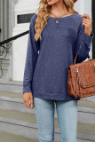 Plain Crew Neck Long Sleeves Jersey Top