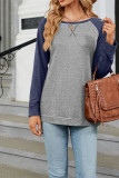 Plain Crew Neck Long Sleeves Jersey Top