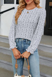 Floral Print Puff Long Sleeves Top